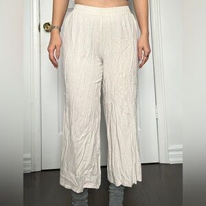 Women's Cream 100% Linen Pants